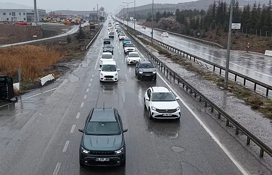 'Kilit Kavşak'ta yoğun trafik