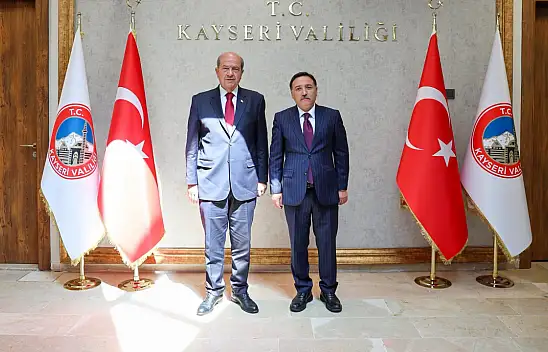 KKTC 5. Cumhurbaşkanı Kayseri'de! İlk ziyaret Vali Çiçek'e