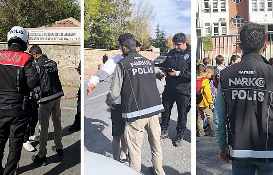 Melikgazi'de okulla ilgisi olmayanlar sorgulandı!