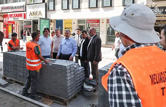 Melikgazi'de şehir merkezinde büyük dönüşüm! 2 bin 100 metrelik yenileme başladı