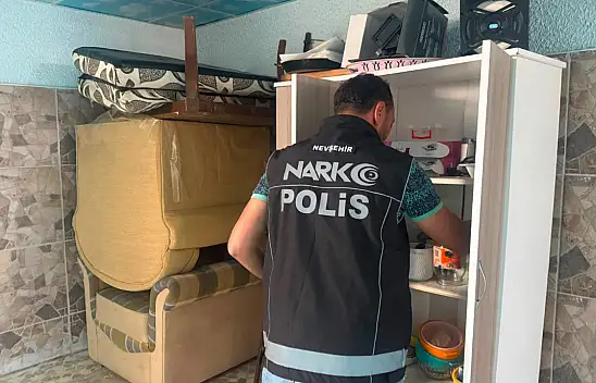 Nevşehir'de 14 adrese narkotik baskını
