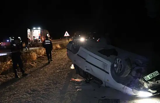 Nevşehir'de kaza! Otomobil takla attı: 5 yaralı