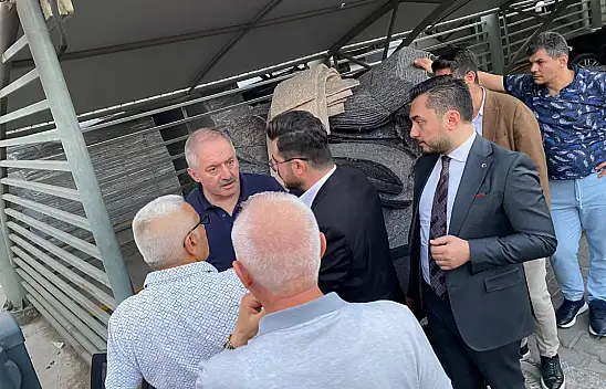 Okandan fabrikası yanan eski Başkan Nursaçan'ı ziyaret etti!