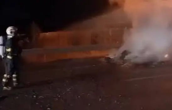 Sivas-Kayseri yolunda yangın paniği