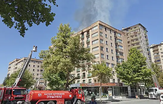 Talas'ta 10 katlı binada çıkan yangında son durum!