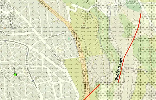 Türkiye'nin en büyük 7'inci Mahallesi Talas Mevlana'dan fay hattı geçiyor mu?
