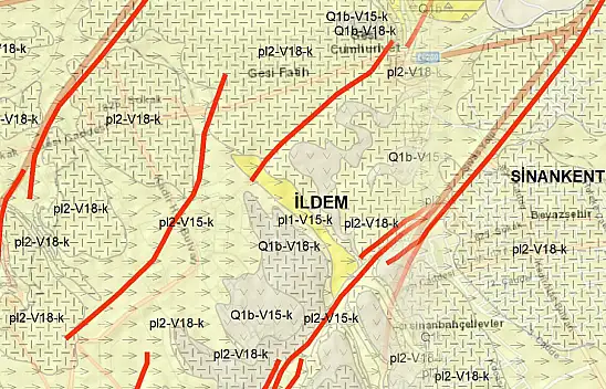 Uzmanı fay haritasını paylaştı - İşte İldem, TOKİ, Beyazşehir ve Sinankent bölgelerinin fay haritaları!