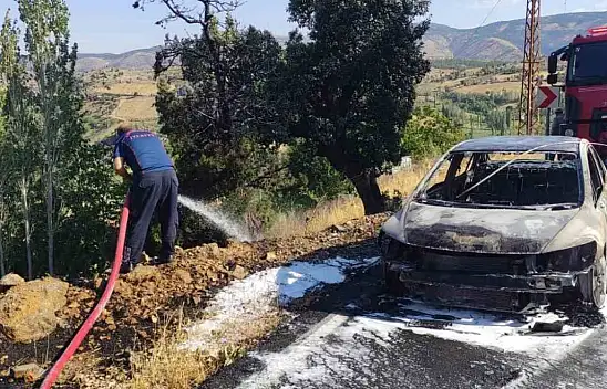 Seyir halinde cayır cayır yandı