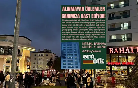 Yurt yangınına öğrencilerin tepkisi sürüyor