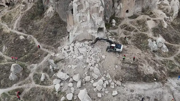 2 kişinin hayatını kaybettiği Göreme'de son durum havadan görüntülendi