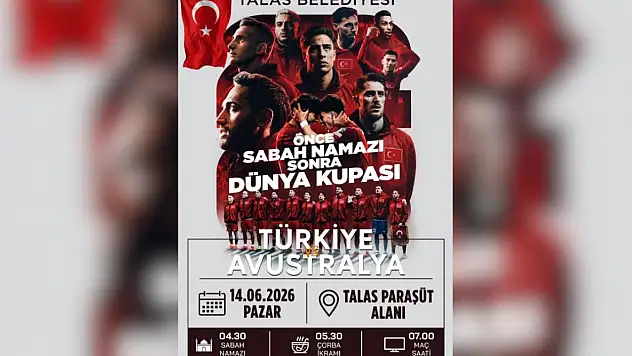A Milli Takım maçı öncesi Talas'tan dikkat çeken etkinlik
