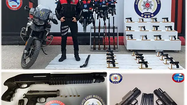 Adana'da 101 ruhsatsız silah ele geçirildi