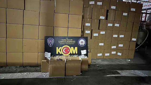 13 milyon liralık makaron ele geçirildi