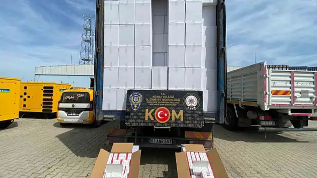 Adana'da 29 milyon kaçak sigara ele geçirildi