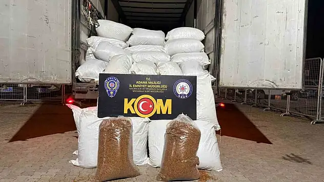3 ton kaçak tütün ele geçirildi
