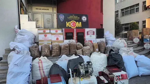 Adana'da 653 kilogram kaçak tütün ele geçirildi: 4 gözaltı