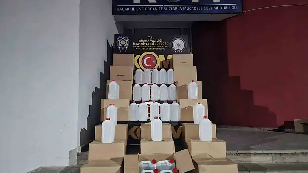 Litrelerce sahte alkol ele geçirildi