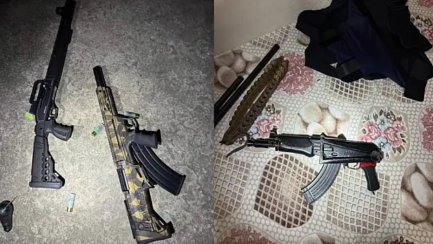 Kalaşnikof, EYP ve 2 ton kaçak alkol ele geçirildi!