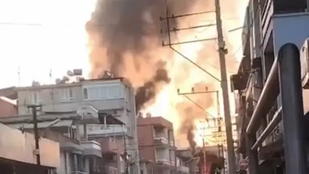 Tekstil atölyesinde yangın