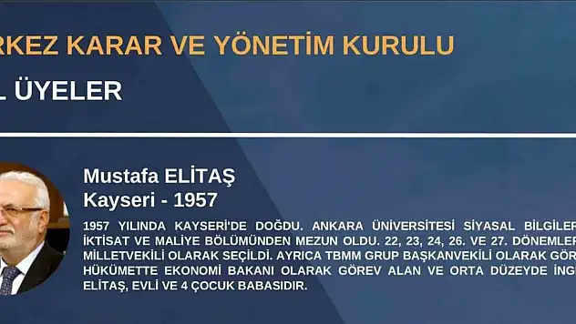 AK Parti'nin A Takımında İki Kayserili