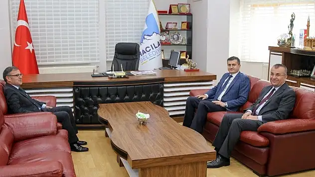Akın ve Büyükbaş'tan Özdoğan'a hayırlı olsun ziyareti
