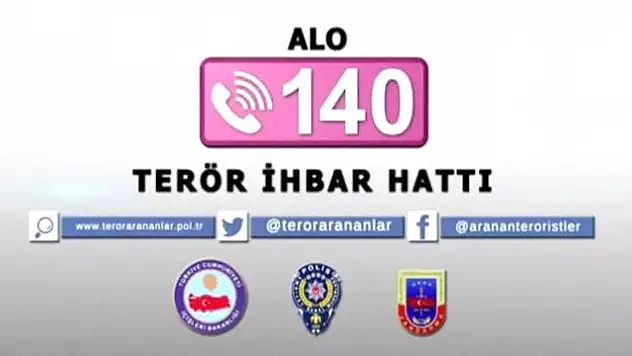 Alo 140 Terör İhbar Hattı kuruldu