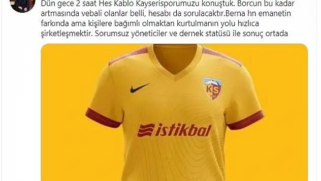 Alpaslan Baki Ertekin, '2 saat HES Kablo Kayserispor'u Konuştuk'