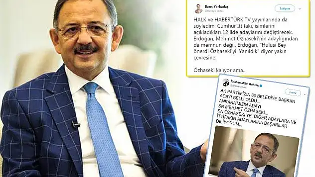 Ankara da Özhaseki gündemden düşmüyor.