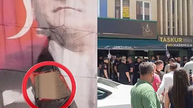 Atatürk posterine saldırı Kayseri'yi karıştırdı! CHP ile Yeni Parti arasında kavga çıktı