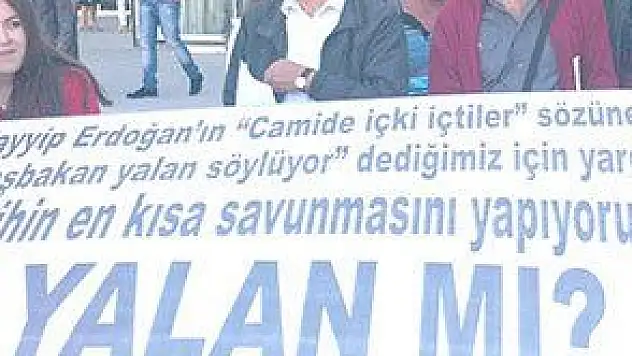 'BAŞBAKAN YALAN SÖYLÜYOR' CEZASI