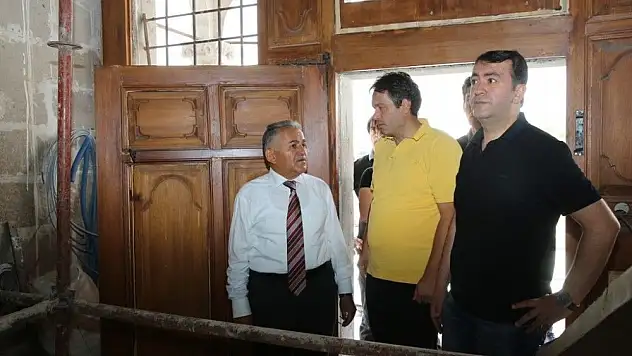 Başkan Büyükkılıç, Filintanın Konağı'nda incelemelerde bulundu