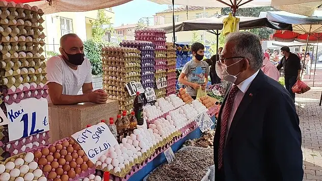 Başkan Büyükkılıç Gültepe Semt Pazarı'na denetimde bulundu
