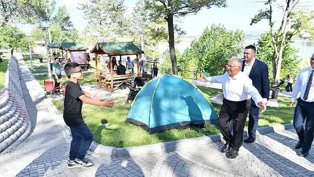 Başkan Büyükkılıç Sarımsaklı Barajı Mesire Alanı'nda