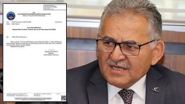 Başkan Büyükkılıç: Yalan haber sanat camiasına yakışmaz