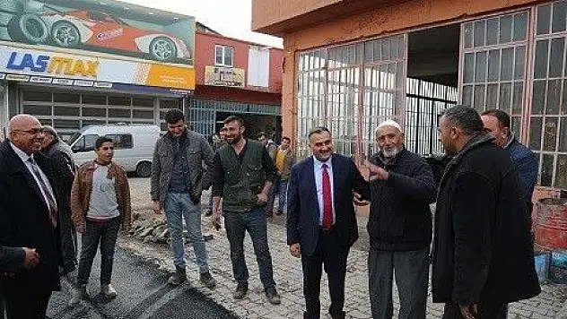 Develi'de asfalt çalışması
