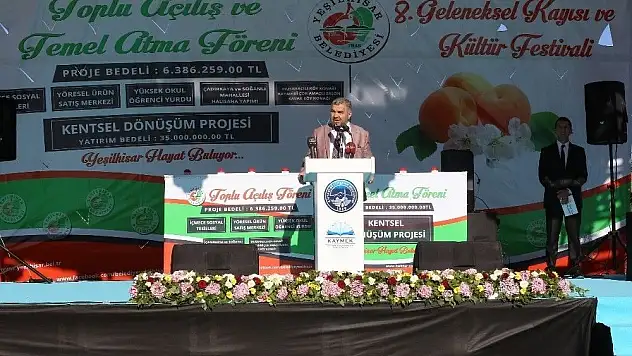 Başkan Çelik, Yeşilhisar'da toplu açılış ve temel atma törenine katıldı