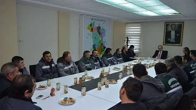 Başkan Gülcüoğlu, Temizlik İşleri Müdürlüğü personelleriyle bir araya geldi