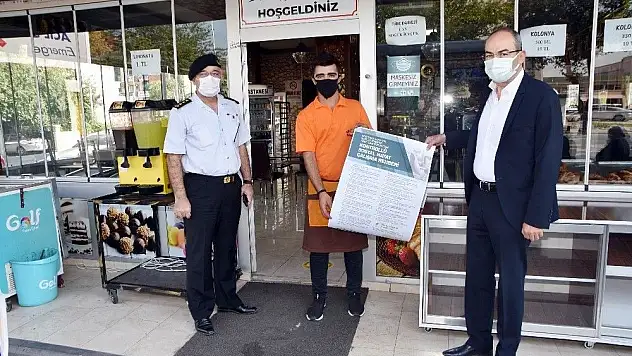 Başkan Gülsoy'dan Hastane Caddesi'nde koronavirüs denetimi