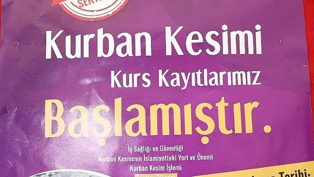 Başkan Palancıoğlu: 'Melikgazi Belediyesi kurban kesim kurslarına kayıtlar başladı'
