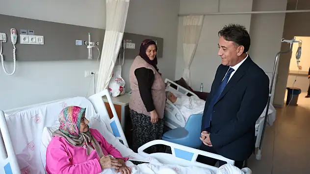 Başkanın bu kez ziyaret adresi hastane oldu