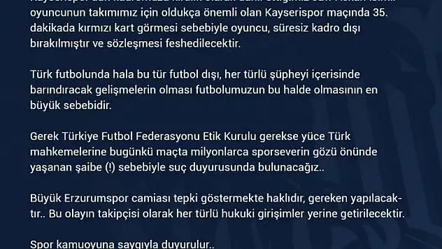 Futbolcuya suç duyurusunda bulunulacak