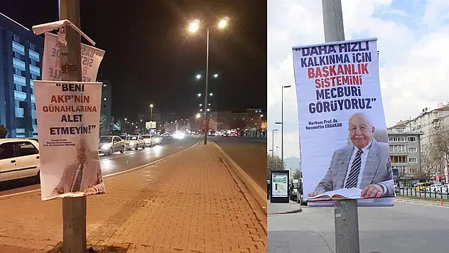 &quotBeni AKP'nin günahlarına alet etmeyin&quot afişleri asıldı
