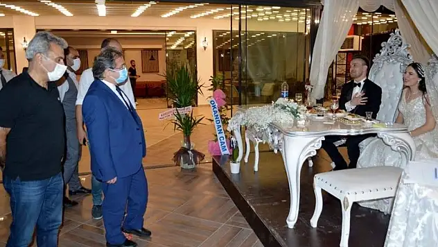 Benli'den düğün salonlarında maske ve sosyal mesafe denetimi