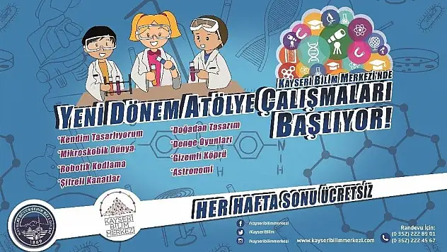 Bilim Merkezi'nde yeni atölyeler