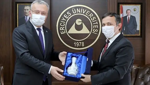 Bingöl ve Binali Yıldırım Üniversiteleri rektörlerinden ERÜ'ye ziyaret