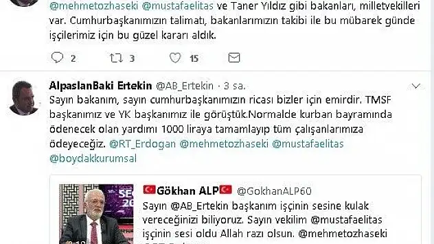 &quotSayın Cumhurbaşkanımızın ricası bizim için emirdir&quot