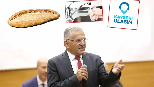 Büyükkılıç, ulaşım, su ve ekmek fiyatları ile ilgili meydan okudu: Daha ucuzu yok!
