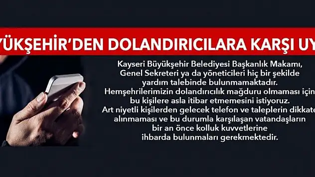 Dikkat! 'Dolandırıcılık' uyarısı...