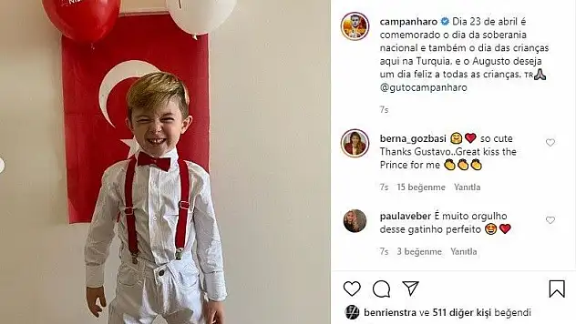 Campanharo ve Ben Rienstra'nın çocukları da 23 Nisan coşkusuna ortak oldu
