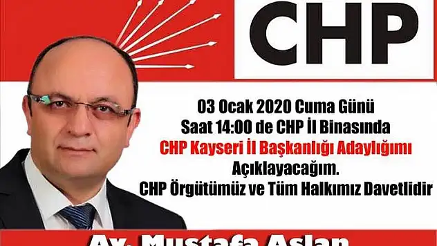 CHP'de eski Başkan Aslan adaylığını açıklayacak